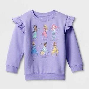 Disney Princess Purple Pullover Sweatshirt Size 5T
